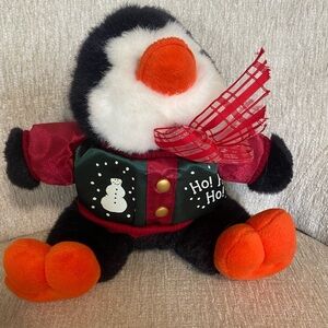 soft expressions christmas stuffed penguin